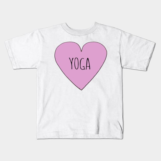 Love Yoga Kids T-Shirt by wanungara